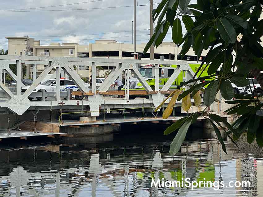 Miami Springs Police and Miami-Dade Fire Rescue Respond to man under Bridge