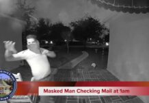 Creepy Masked Man in Miami Springs Checking for Mail at 1am