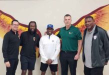 UM Coach Cristobal Joins T.Y. Hilton at Miami Springs Senior High