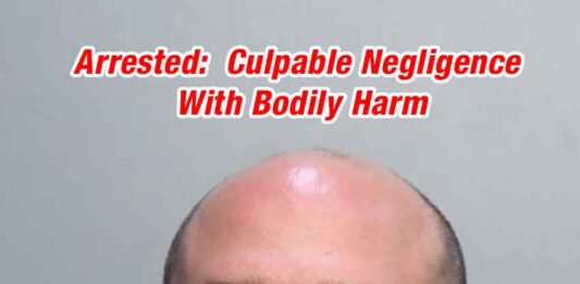 Michael Martinez was arrested and charged with Culpable Negligence with Bodily Harm