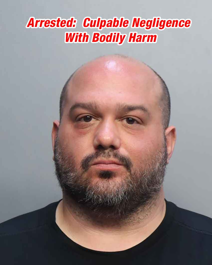 Michael Martinez was arrested and charged with Culpable Negligence with Bodily Harm
