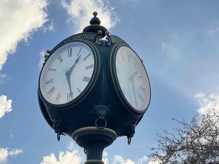 Cavalier Clock on Westward Drive Miami Springs