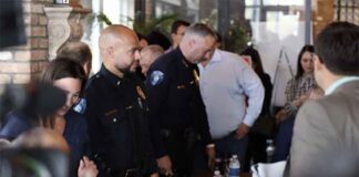 Congressman Díaz-Balart Highlights Tax Relief Impact in Miami Springs Miami Springs Police Lieutenant Albert Vargas and Miami Springs Police Chief Matthew Castillo at roundtable with U.S. Congressman Diaz-Balart (Photo Credit: Diaz-Balart House.gov)
