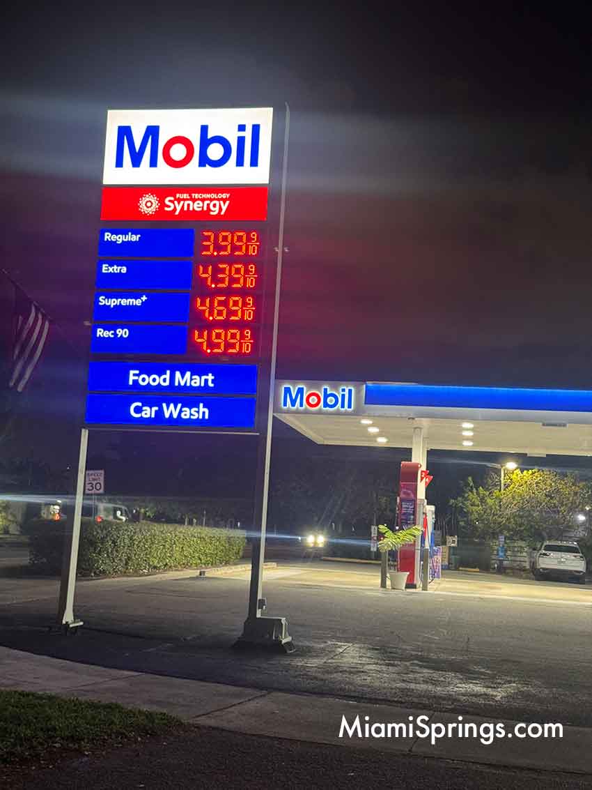 Mobil Gas Station on North Royal Poinciana Boulevard