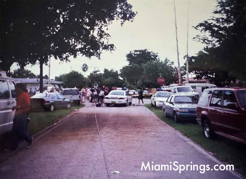 Crime Scene after the murder of Dr. Silvio Alfonso on Dove Avenue in Miami Springs