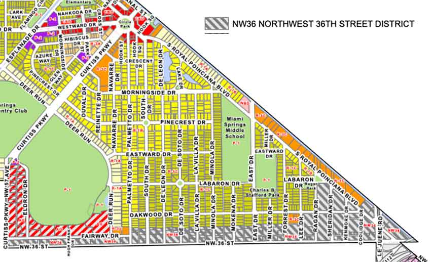 NW 36th Street District Map