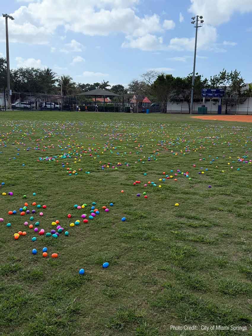 Easter Egg Hunt at Douglas Orr Park at Prince Field (Photo Credit: City of Miami Springs)
