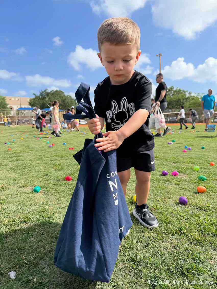 Easter Egg Hunt at Douglas Orr Park at Prince Field (Photo Credit: City of Miami Springs)