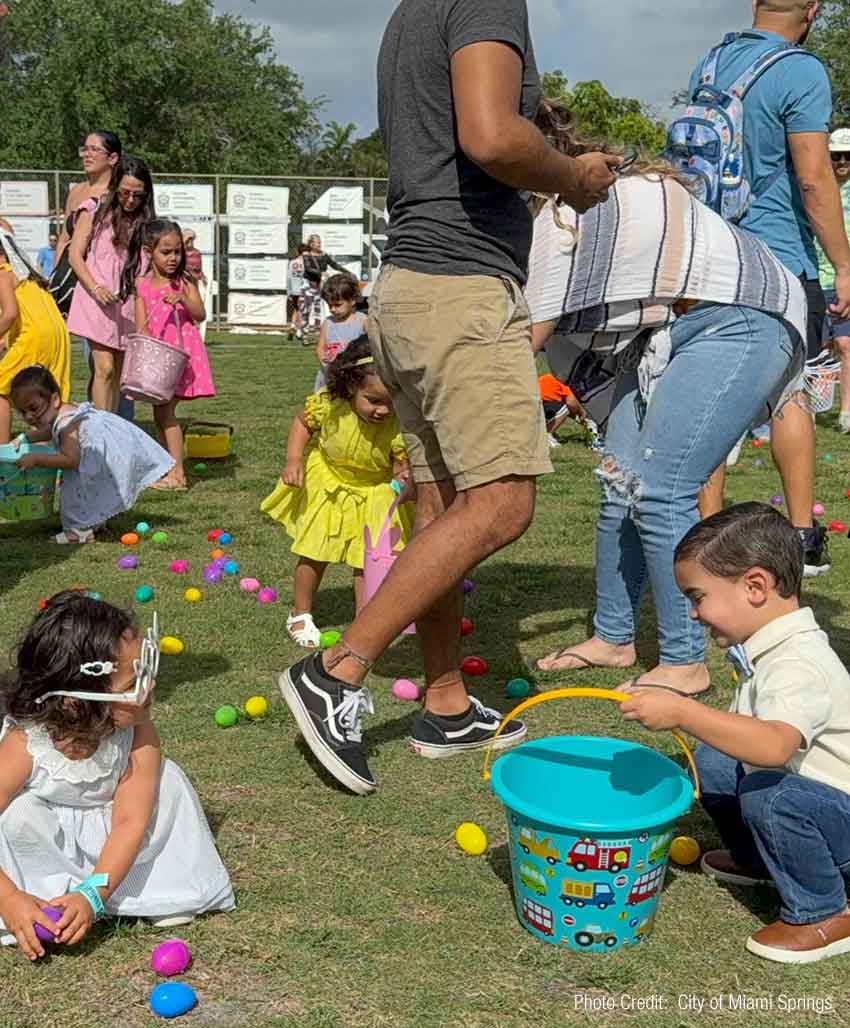 Easter Egg Hunt at Douglas Orr Park at Prince Field (Photo Credit: City of Miami Springs)