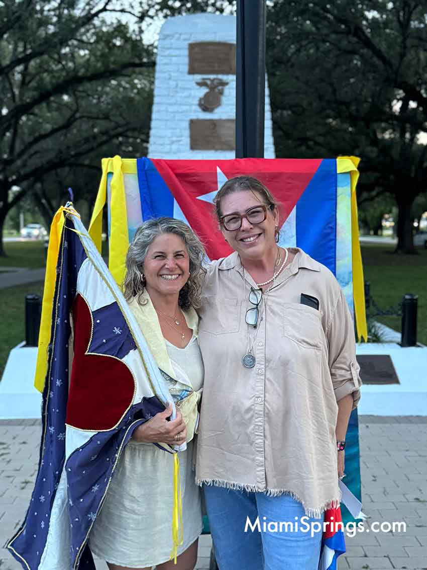 Freedom for Cuba Candlelight Vigil on Curtiss Parkway in Miami Springs