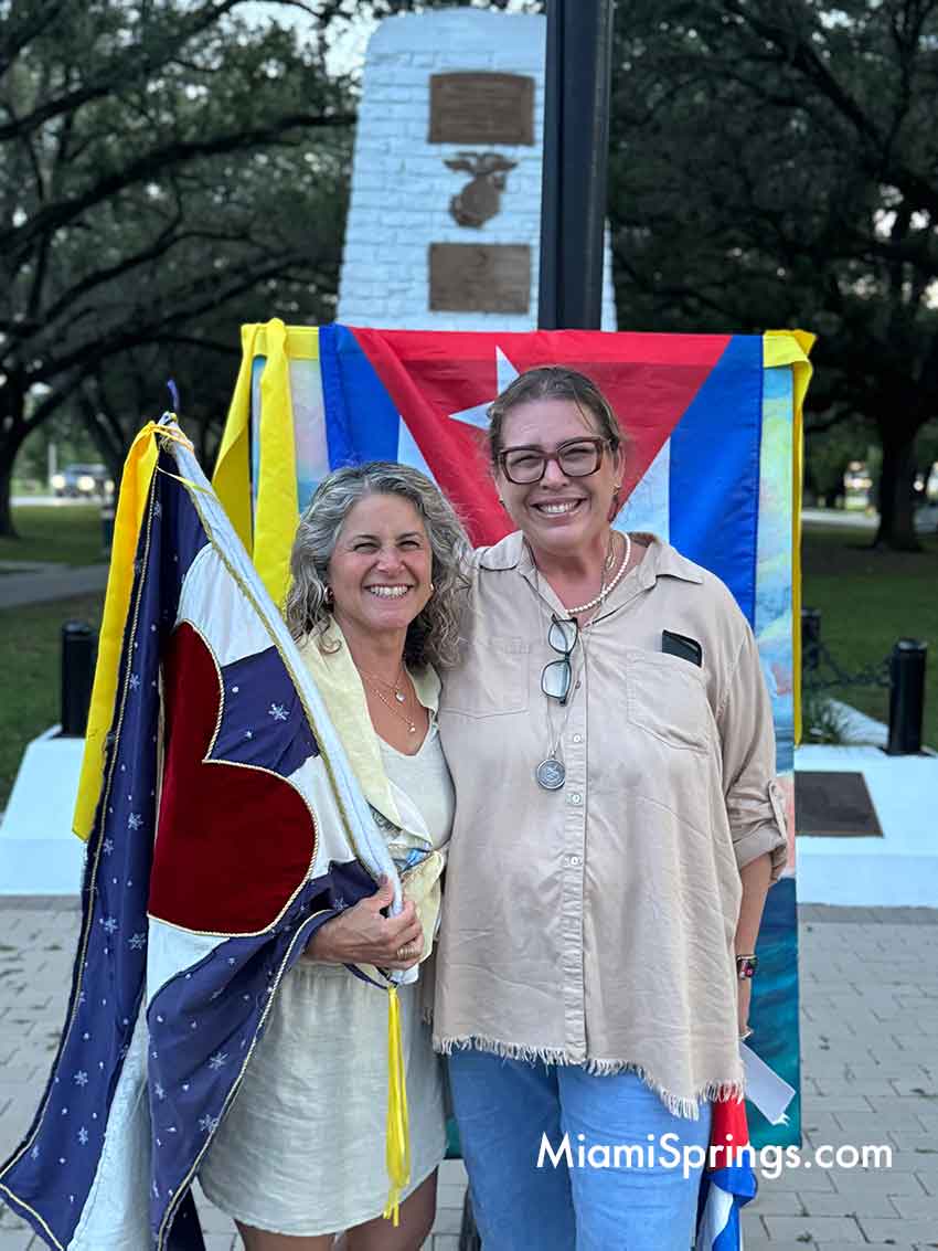 Freedom for Cuba Candlelight Vigil on Curtiss Parkway in Miami Springs