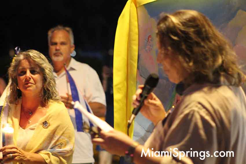 Freedom for Cuba Candlelight Vigil on Curtiss Parkway in Miami Springs