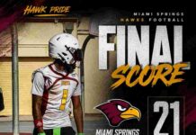 Miami Springs Hawks Rally Past Flanagan in Thrilling 21-14 Victory