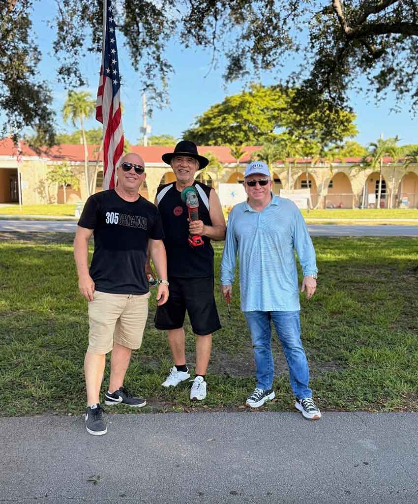Rotary Club Decorating Curtiss Parkway with American Flag (Photo Credit:  Jorge Santin)