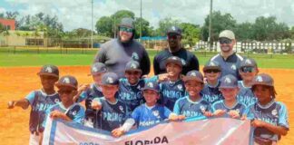 Miami Springs Little League 8-9 Kid Pitch Team Wins District 8 Banner
