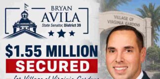 $1.55 Million Secured for Virginia Gardens by Senator Avila