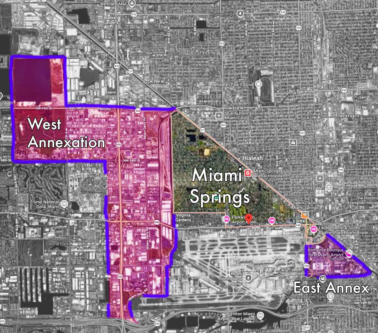 2003 Miami Springs Annexation Map