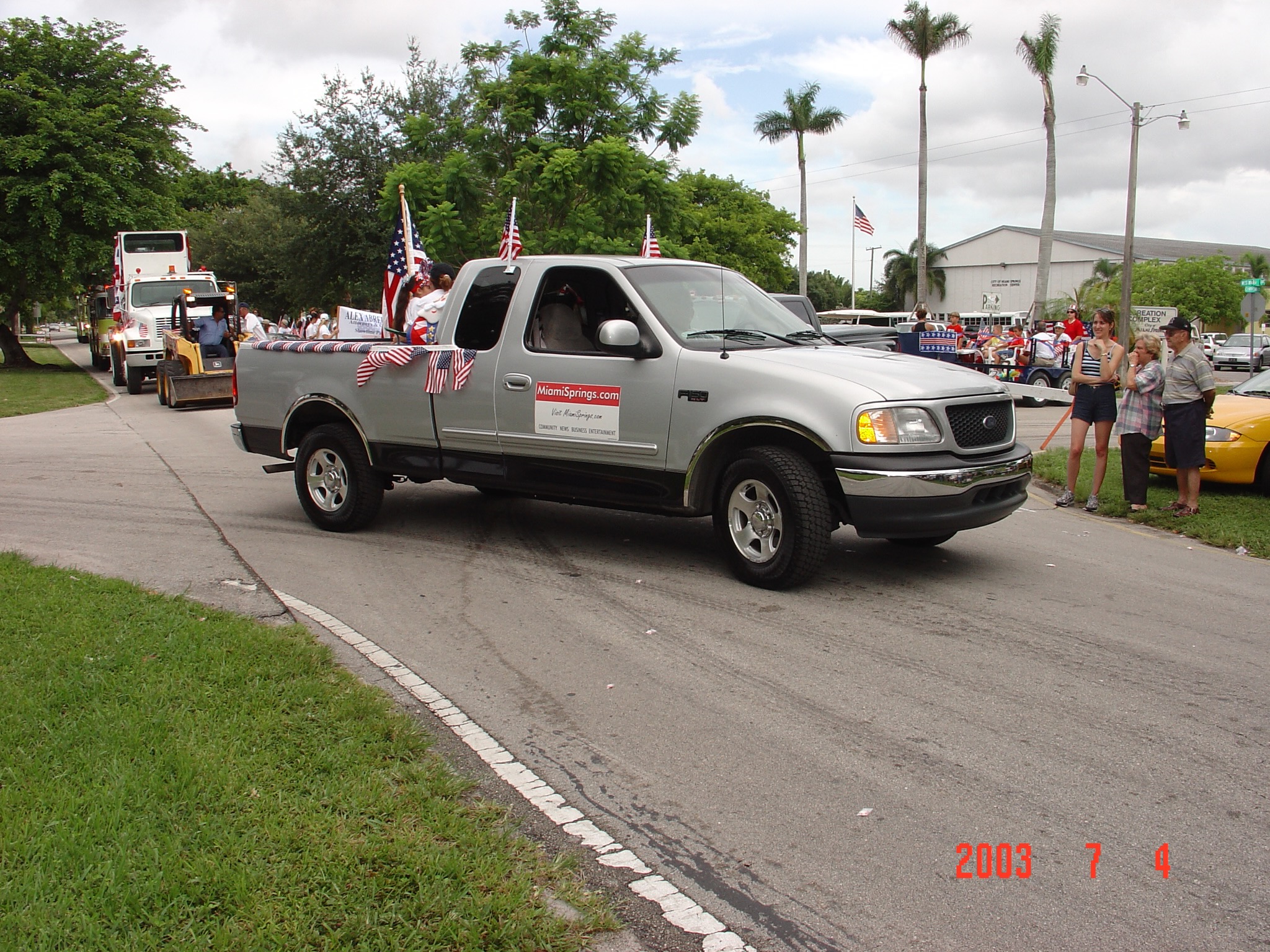 MiamiSprings.com Patriot Truck at the Miami Springs 4th of July Parade 2003