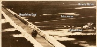Miami Springs History: James Bright and World War I 1919 Aerial Photo of the Dredging of the Miami Canal Separating Miami Springs and Hialeah