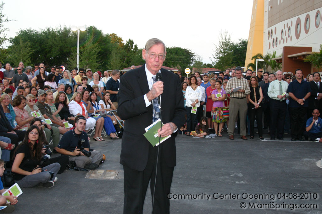 Pastor Schmidt at the Miami Springs Rec Center Grand Opening - April 8, 2010
