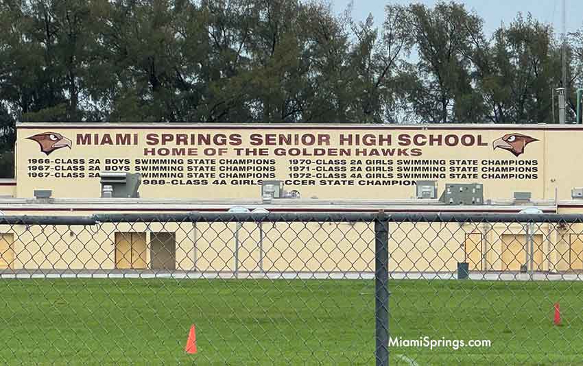 Miami Springs Senior High State Championship Wall