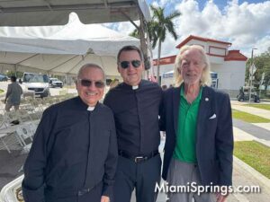 Father Matias Hualpa, Father Attila Frohlich, and former Councilman Bob Best