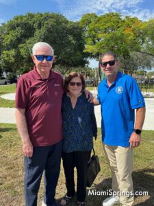 Miami Springs Historian Ken Wilde with his wife and VG Mayor Spencer Deno