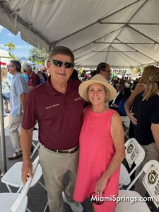 Former Miami Springs Mayor Richard Wheeler with his wife.
