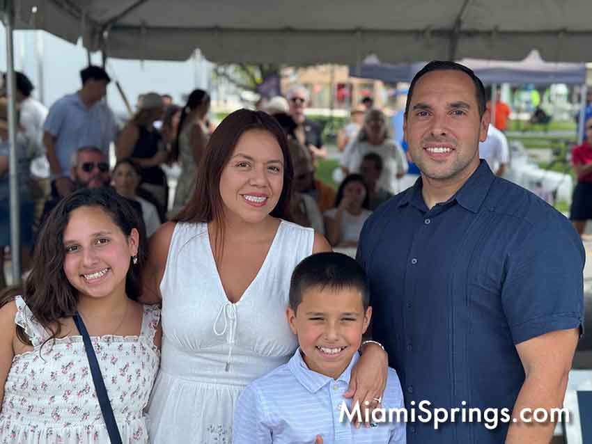 Senator Bryan Avila with his wife and family