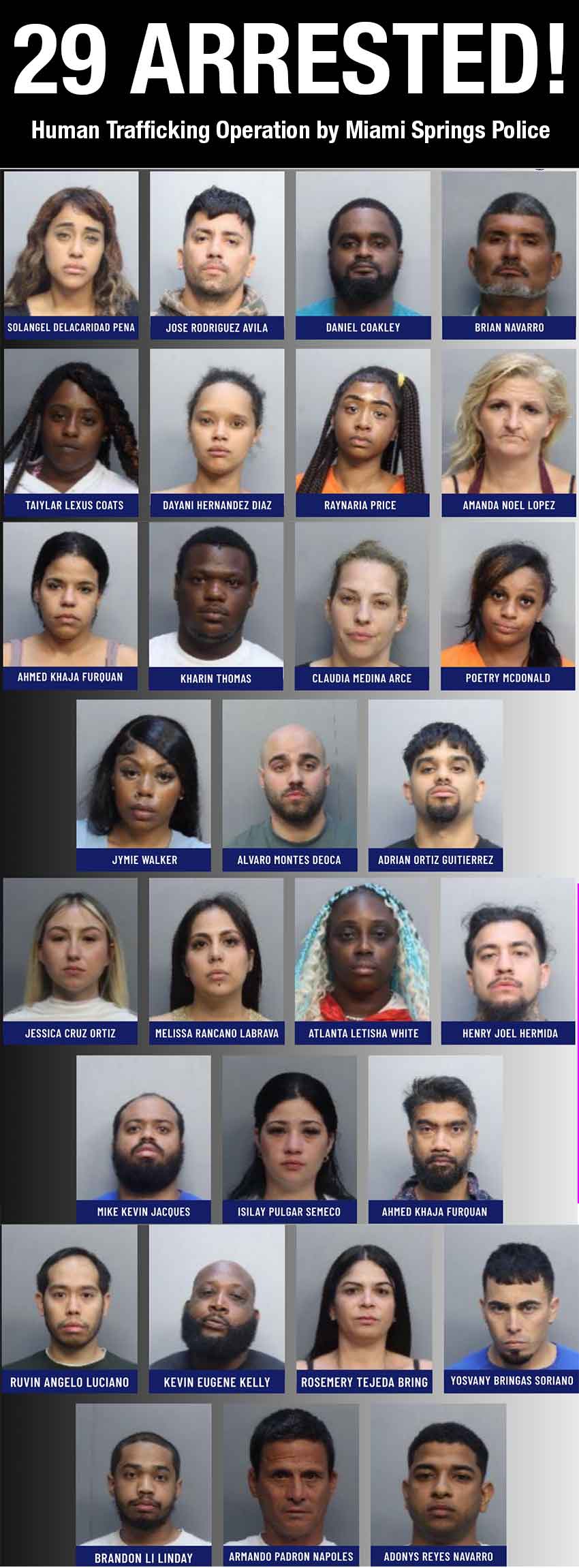 29 Arrested by Miami Springs Police Department