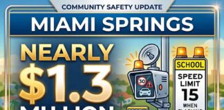Miami Springs Speed Zone Cameras Generate Nearly $1.3mm in Revenue: Springs Keeps $500,000