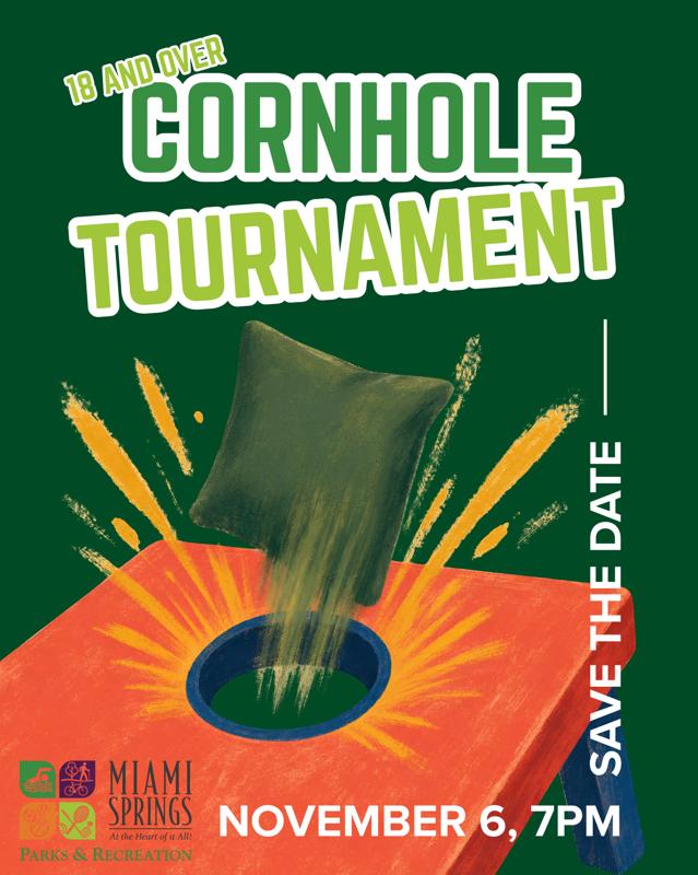 Miami Springs Cornhole Tournament Flyer