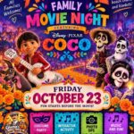 Curtiss Mansion’s Awesome Family Movie Night Flyer