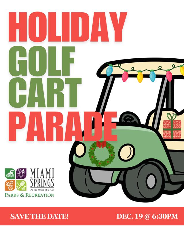 Holiday Golf Cart Parade Save the Date Flyer