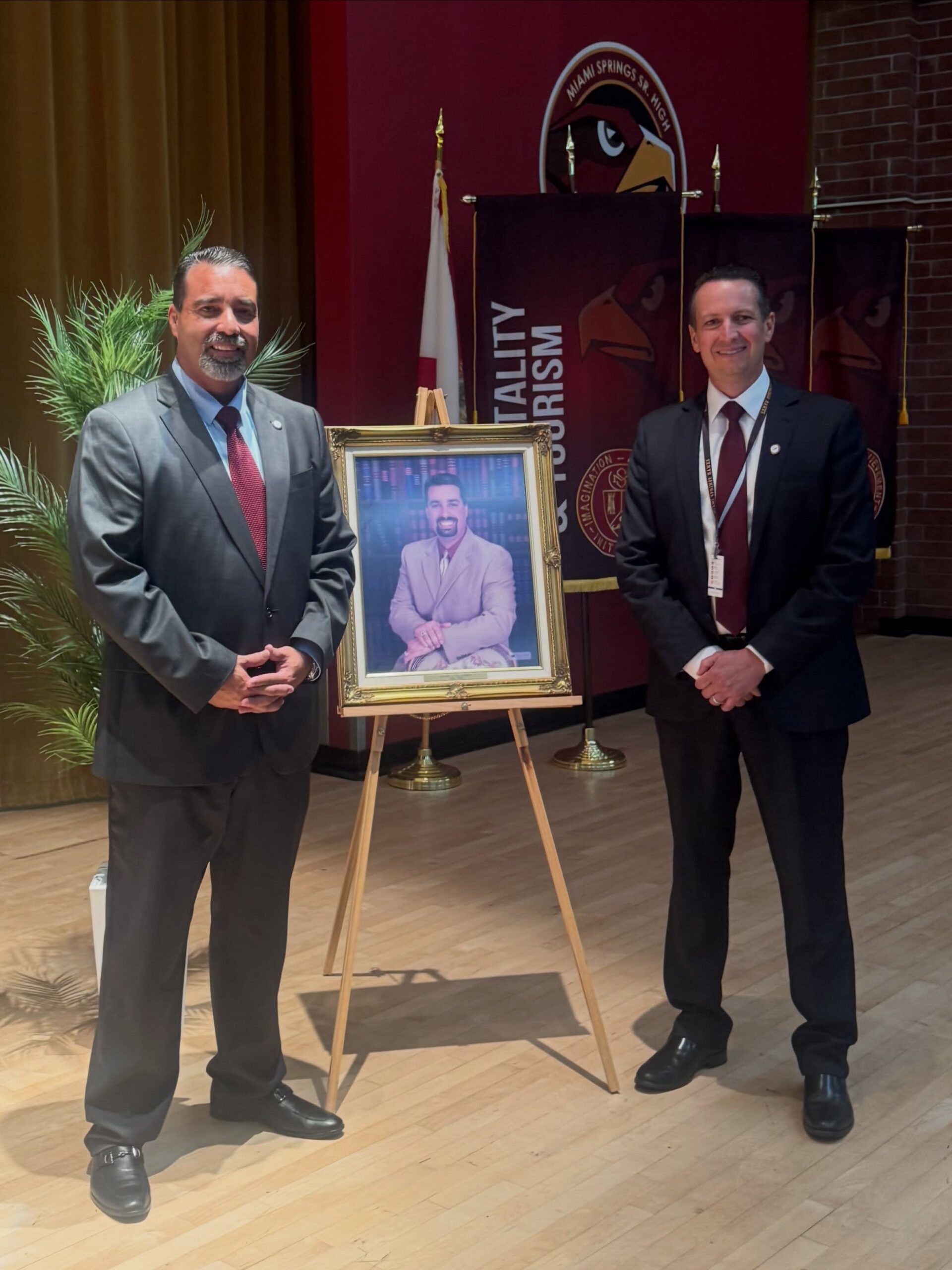 Superintendent Rafael Villalobos visiting Miami Springs 6-12 Preparatory Academy
