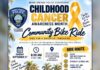 Together We Ride: Community Invited to Join Childhood Cancer Awareness Bike Ride This Sunday Official flyer for the Miami Springs Police Department Childhood Cancer Awareness Month Community Bike Ride event on September 27, 2026