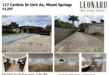 FOR RENT: 2 Bed, 1 Bath Home at 117 Carlisle Dr #a in Miami Springs – $3,200/mo 117 Carlisle Dr Unit #a Miami Springs Rental Listing Flyer