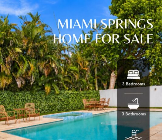 Just Listed in Miami Springs: 208 Iroquois Street Features Private Backyard Oasis with Saltwater Pool & Spa