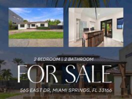 Just Listed in Miami Springs: 565 East Drive Features 2 Bedrooms, 2 Baths, and Spacious Backyard