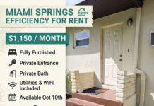 For Rent: Miami Springs Efficiency Miami Springs Efficiency for Rent