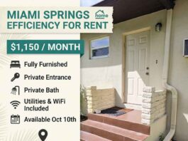 For Rent: Miami Springs Efficiency Miami Springs Efficiency for Rent