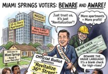 Citizen Encourages Residents to Vote NO this November on Miami Springs Ballot Question