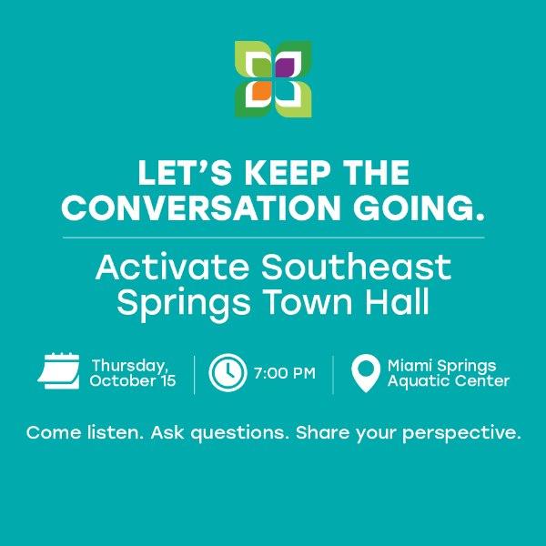 Activate Southeast Springs Town Hall Flyer