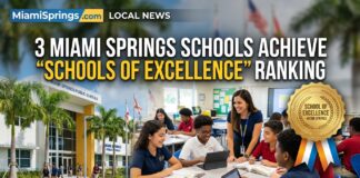 3 Miami Springs Schools Achieve Prestigious “Schools of Excellence” Designation