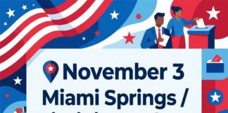 November 3 Local Elections: What’s on Your Ballot? A Complete Miami Springs and Virginia Gardens Guide Social media graphic for the November 3 local elections featuring MiamiSprings.com.