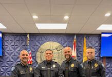 Miami Springs Police Department Welcomes New Officer Steven Diaz Officer Steven Diaz officially sworn in to Miami Springs Police Department. Photo Credit: @MiamiSpringsPD