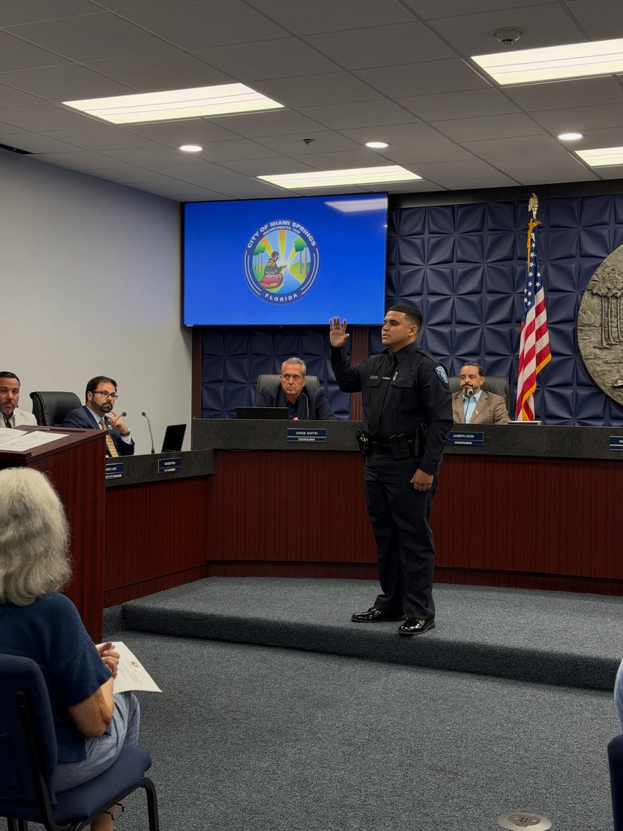 Miami Springs Police Department Officer Steven Diaz. Photo Credit: @MiamiSpringsPD
